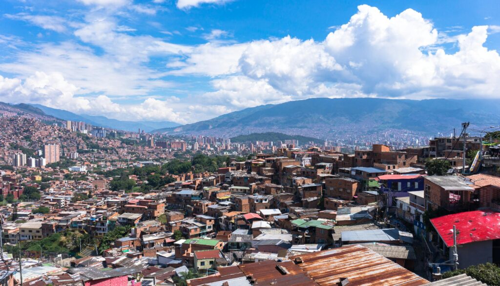 City Buildings in Mountains